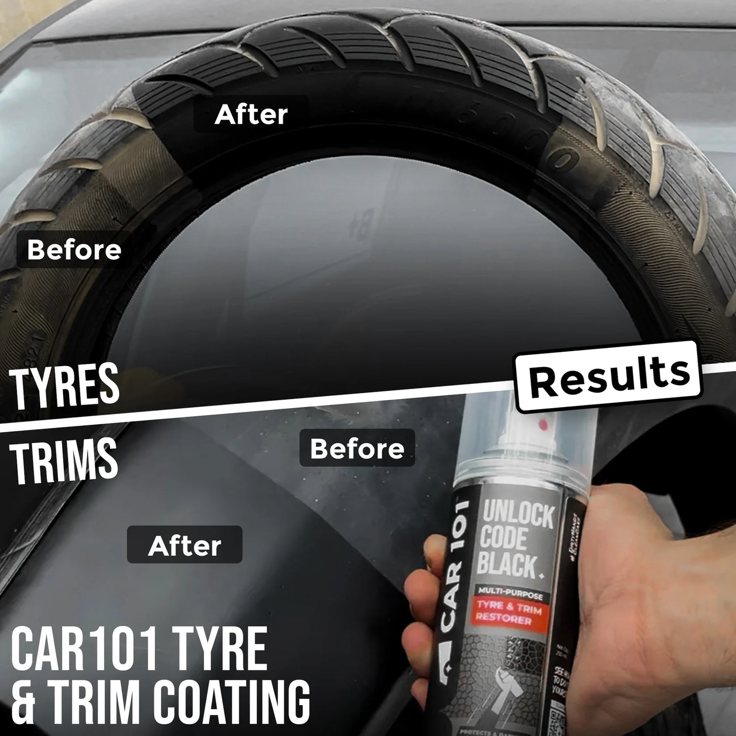 CAR101 Tyre & Trim Restorer Spray Coating ( pack of 2)