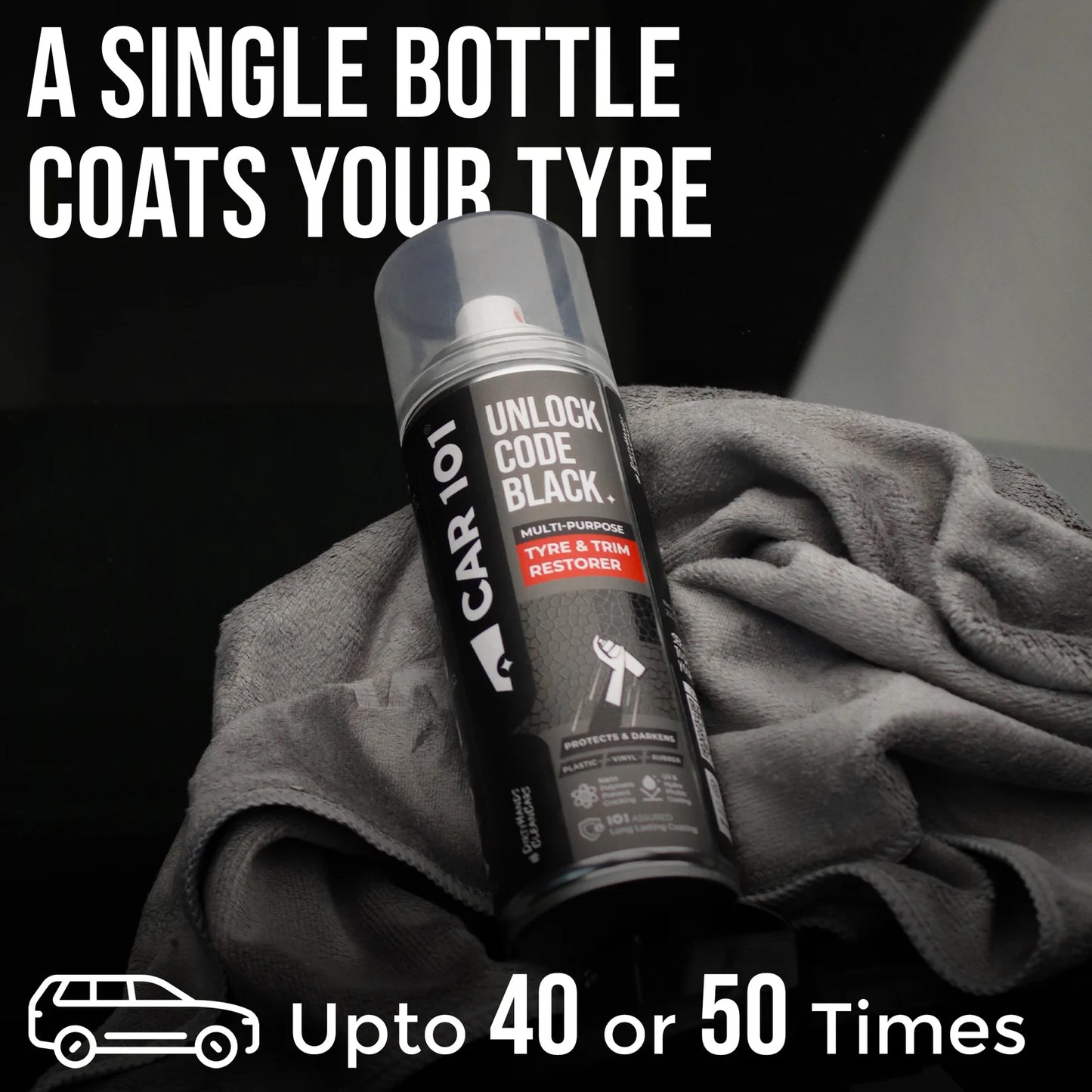 CAR101 Tyre & Trim Restorer Spray Coating ( pack of 2)