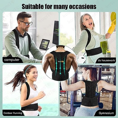 Adjustable Back Support Belt for Posture Correction and Pain Relief (Men and Women)