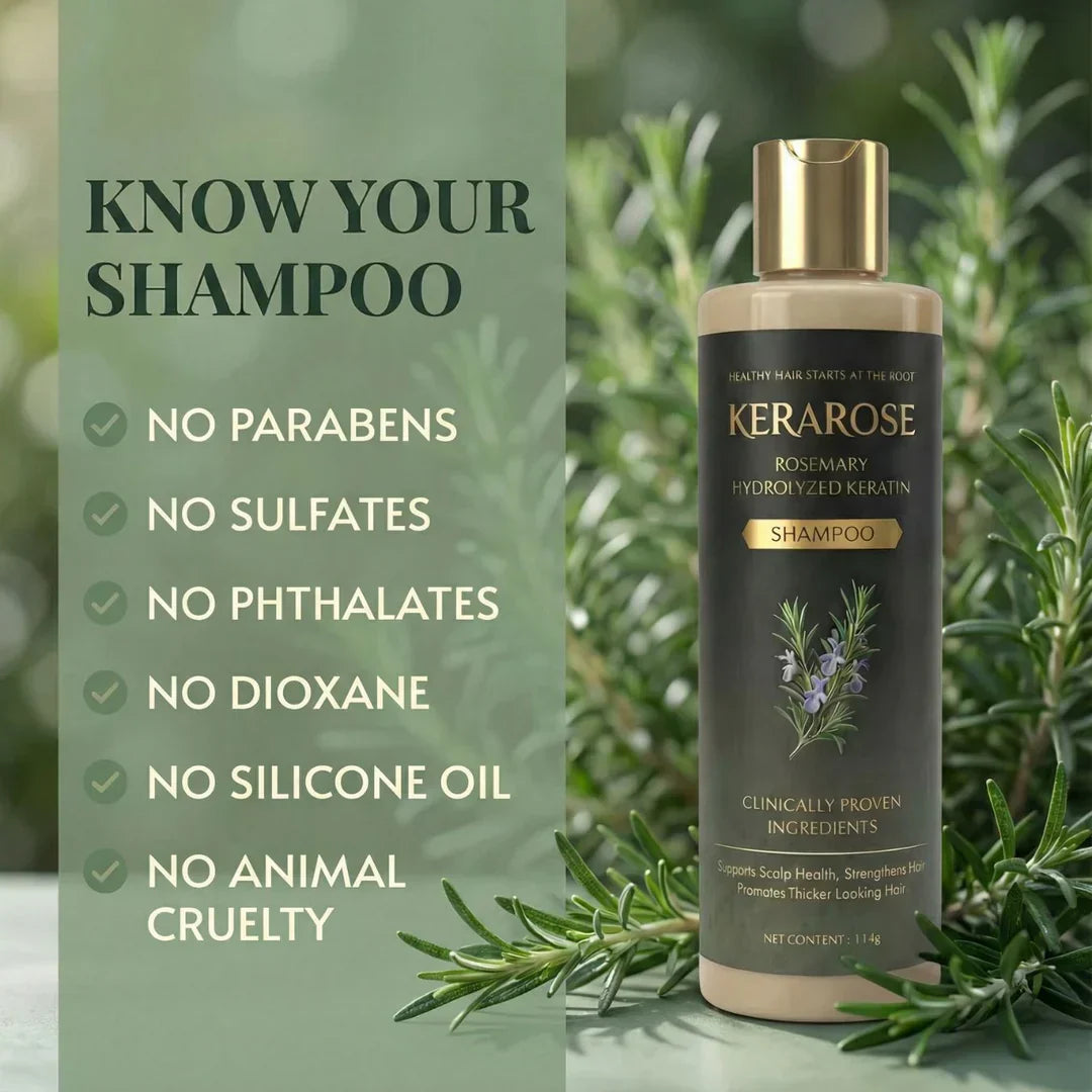 Kerarose Rosemary Shampoo For Hair Growth (Buy 1 Get 1 Free)
