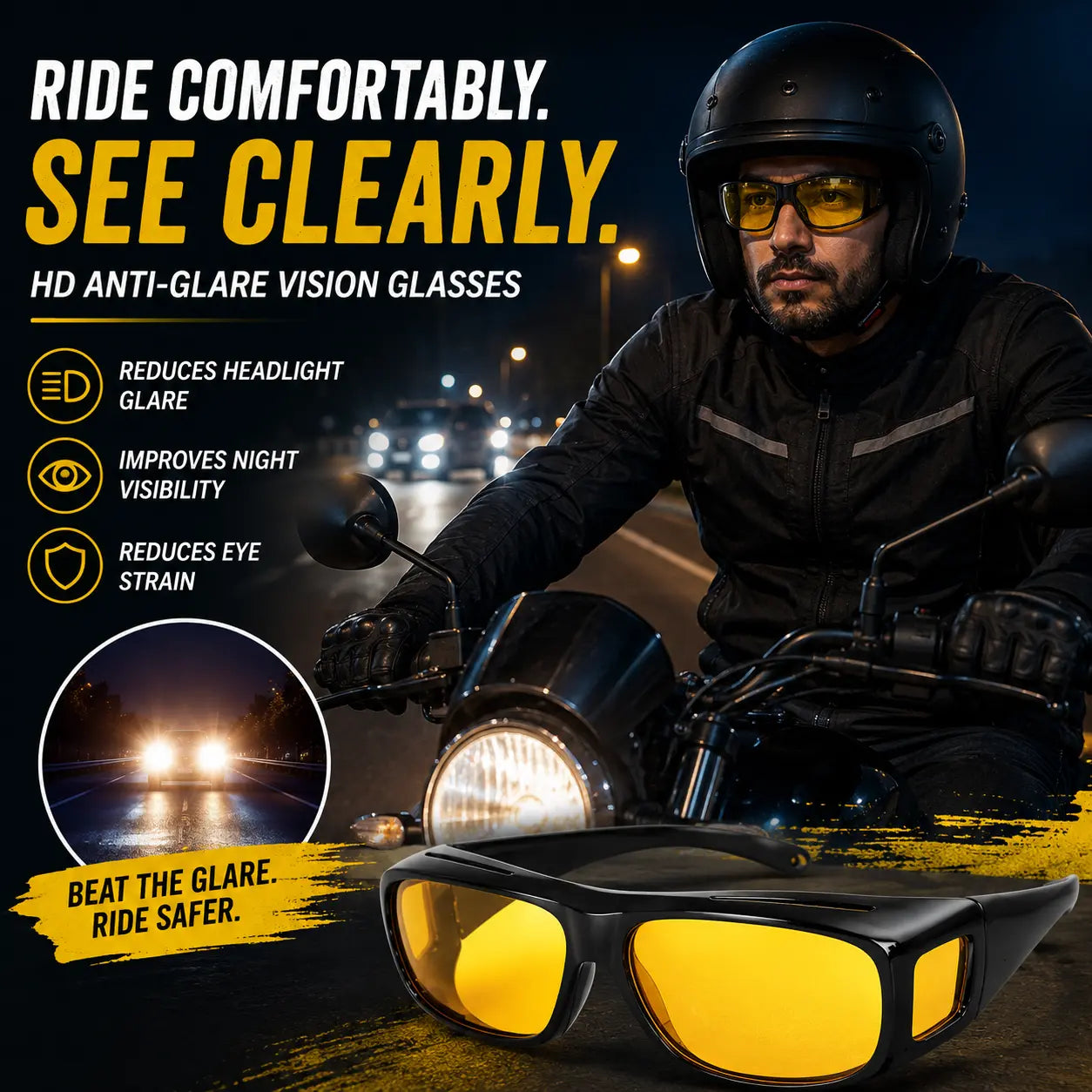 Day & Night HD Vision Wrap Around Goggles