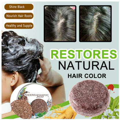 Organic Grey Reverse Shampoo Bar-Natural🍀 Organic Conditioner- Buy 1 Get 1 Free (24000+Buy ⭐️⭐️⭐️⭐️⭐️)