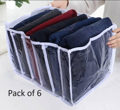 6 Grids Clothes Organizer (Pack of 2)